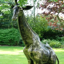 Wildlife|Modern^Statues & Sculptures Wild Giraffe 205cm Bronze Metal Garden Statue