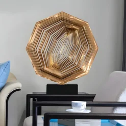 Table Top|Abstract^Statues & Sculptures Xenon Grid 70cm Copper Metal Indoor Sculpture
