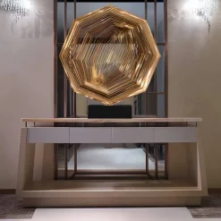 Table Top|Abstract^Statues & Sculptures Xenon Grid 70cm Copper Metal Indoor Sculpture