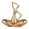 Figurative|Table Top^Statues & Sculptures Yoga Grace 25cm Gold Resin Indoor Sculpture