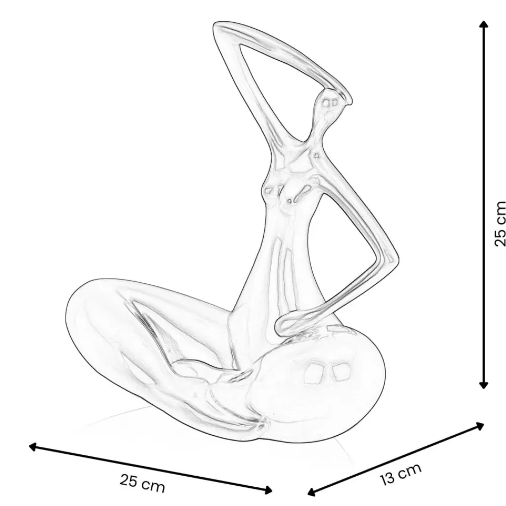 Figurative|Table Top^Statues & Sculptures Yoga Grace 25cm Gold Resin Indoor Sculpture