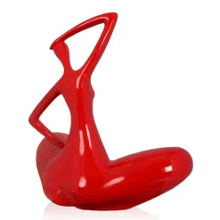 Figurative|Table Top^Statues & Sculptures Yoga Grace 25cm Red Resin Indoor Sculpture