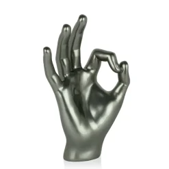 Table Top|Contemporary^Statues & Sculptures Zen Hand 27cm Anthracite Resin Indoor Sculpture