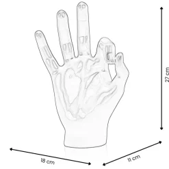 Table Top|Contemporary^Statues & Sculptures Zen Hand 27cm Anthracite Resin Indoor Sculpture
