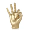 Table Top|Contemporary^Statues & Sculptures Zen Hand 27cm Gold Resin Indoor Sculpture